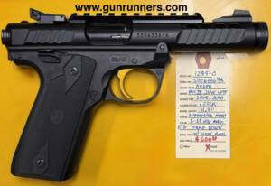 Ruger, used, model Mark IV 22/45 Lite, .22LR caliber, semi auto pistol, light weight and fun, 4.4” suppressor ready barrel, 1-10 shot magazine, 1913 rail for optics, super easy takedown, in excellent condition.