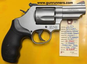 S&W, new, Model 69 “Combat Magnum”, .44 Magnum caliber, double action revolver, 2.75” barrel, 5 shot, stainless steel, L-Frame, new w/box and all accessories.