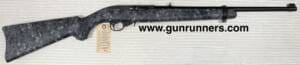 Ruger, used, Model 10/22, .22LR caliber, semi auto pistol rifle, 18.5” barrel, blue/synthetic, digital camo stock finish, with 1-10 round magazine.  This rifle is in like new condition.