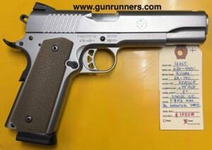 Ruger, used, SR-1911, .45ACP caliber, 1911 single action semi auto pistol, 5” barrel, stainless steel, with 1 magazine.