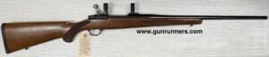 Ruger, used, Model 77 MKII, .30-06 caliber, LEFT HAND, controlled round feed, 3 position safety, 1” Ruger scope rings, wood/blue, 23” barrel, manufactured 2001.