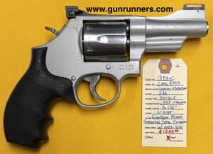 Smith and Wesson, used, Model 386, .357 Magnum caliber, light weight double action revolver, 6 shot, 3.125” barrel, scandium frame, stainless steel cylinder, fiber optic sights, with original box and factory accessories.  This is an uncommon revolver.