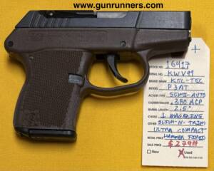 Kel-Tec, used, Model P3AT, .380 ACP caliber, micro compact, hammer fired, semi auto pistol, 2.5” barrel, w/1 magazine.