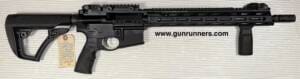Daniel Defense, used, Model DDM4 V7 SLW, 5.56mm caliber, semi auto rifle, with iron sights, hammer forged barrel, hard chrome lined barrel, 1-7” rifling twist, 14.5” barrel with pinned and welded flash hider, 6.2#, lifetime warranty.   This rifle is in used/excellent condition.