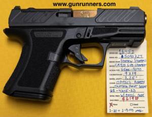 Shadow Systems, new, Model SS-4305-1D, 9mm Luger caliber, subcompact semi auto pistol, tritium front sight, 3.25” barrel, optics ready, 1-10 and 1-13 round magazine, new, w/original box and all accessories.