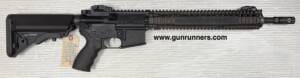 Daniel Defense, used, Model DD M4-A1, 5.56mm caliber, semi auto rifle, 14.5” barrel w/ permanently attached pinned & welded flash hider, Geissele trigger, 1-7” twist rifling, hammer forged and hard chrome barrel, 1913 rail fore end, 1-30 round magazine.    This rifle has a lifetime warranty from the manufacturer.