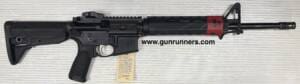 Springfield Armory, used/unfired, Model Saint, 5.56mm caliber, semi auto rifle, 16” barrel, telestock, 1-30 round magazine, 1-8” rifling twist.   This rifle is in new condition.