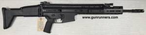 FN-AMERICA, used, black SCAR-17S, .308/7.62mm caliber, semi auto rifle, light weight, telescoping and folding stock, 16.5” hard chromed and hammer forged barrel, 1-12” twist, excellent iron sights, gas piston operation,w/1-20 round magazine.