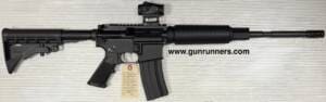 Anderson Arms, used, Model:  AM-15, 5.56mm caliber, semi auto rifle, 1-8” twist, 16.5” barrel, Vortex red dot optical sight, tele stock, 1-30 round magazine.