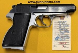 FEG-Hungary, used, Model:  PA-63, 9mm Makarov caliber, double action semi auto pistol, 3.75” barrel, safety/decocker, w/1-7 round magazine, bitone finish.  This is a Walther PPK clone.