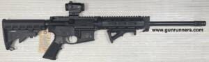 Smith & Wesson, used, Model: M&P 15, 5.56mm caliber, semi auto rifle, 16” barrel, 1-9” twist, with red/green dot optical sight, angled foregrip, and w/1-30 round magazine.