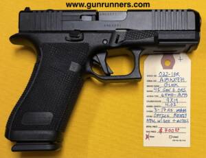 Glock, new, Model 45 Gen. 6, ORS, 9mm Luger caliber, semi auto pistol, Optics Ready System, 3-17 round magazines, 4.02” barrel, absolutely new with box and all accessories.