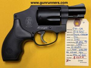 Smith & Wesson, new, Model 442, .38 Special +P caliber, DAO revolver, hammerless, matte black finish, 5-shot, 1.875” barrel, “no Hillary Hole”, absolutely new with box and all accessories.