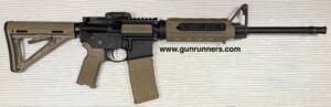 Ruger, used, Model AR 556, 5.56mm/.223 caliber, semi auto rifle, 16.5” barrel, 1-8” twist barrel, 1-30 round magazine, Mag-Pul FDE furniture.