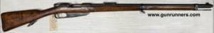 Amberg Arsenal (Mauser), Model 1888 Gewehr, 7.92X57mm caliber (.318 bore), right hand bolt action, manufactured by Germany for its Turkish ally in 1890 at the Amberg Arsenal, 29.5” barrel, WWI veteran, antique (4473 not required).   This rifle MUST NOT BE SHOT WITH MODERN 8mm Mauser ammunition.