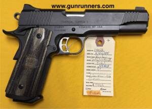 Kimber, used, Model 1911 Tactical Custom II, .45ACP caliber, single action, semi auto pistol, ambidextrous manual safety, dim tritium sights, 5” barrel, black finish, light weight lower receiver, one magazine, with original box and accessories.
