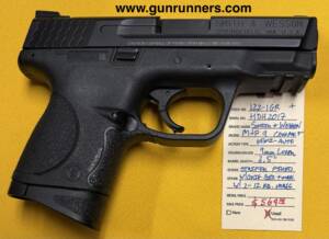 Smith & Wesson, used, Model Military & Police Compact, 9mm Luger caliber, semi auto pistol, 3.5” barrel, striker fired, 2-12 round magazines, with original box and manual.