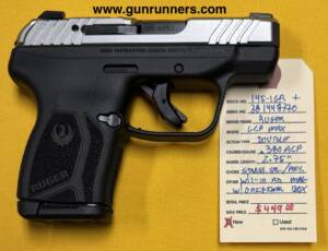 Ruger, new, Model LCP MAX, .380ACP caliber, semi auto pistol, double action, hammer fired, 2.75” barrel, 1-10 round magazine, bi-tone finish, with original box and all accessories.