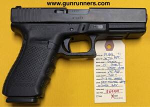 Glock, used, Model 21, Gen. 4, .45ACP caliber, semi auto pistol, striker fired, 4.61” barrel, dim tritium sights, 2-13 round magazines, made in Austria, with original box.